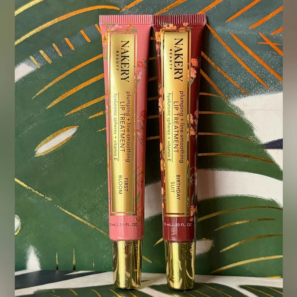 Nakery set of 2 Beauty Plumping Lip Treatment Set - Fresh Bloom & Birthday suit